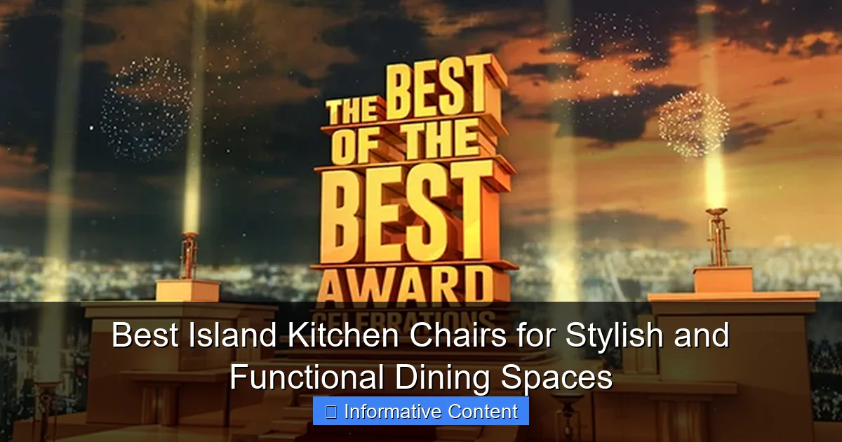 Best Island Kitchen Chairs for Stylish and Functional Dining Spaces