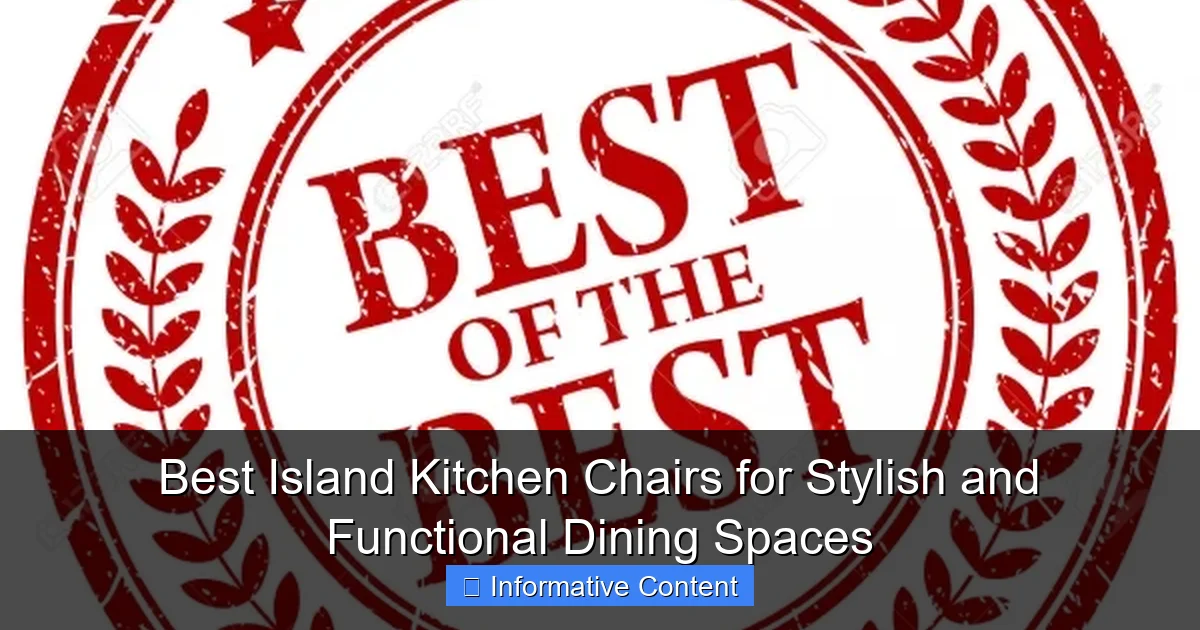 Best Island Kitchen Chairs for Stylish and Functional Dining Spaces