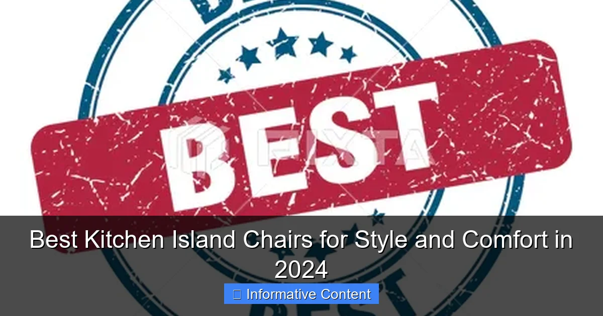 Best Kitchen Island Chairs for Style and Comfort in 2024