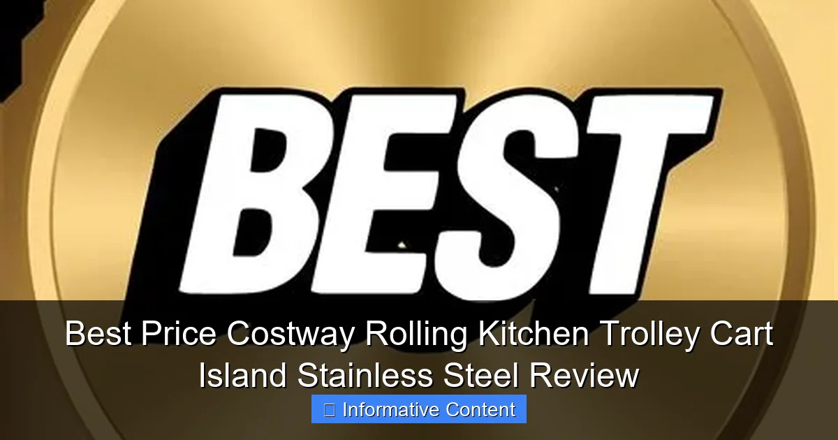 Best Price Costway Rolling Kitchen Trolley Cart Island Stainless Steel Review