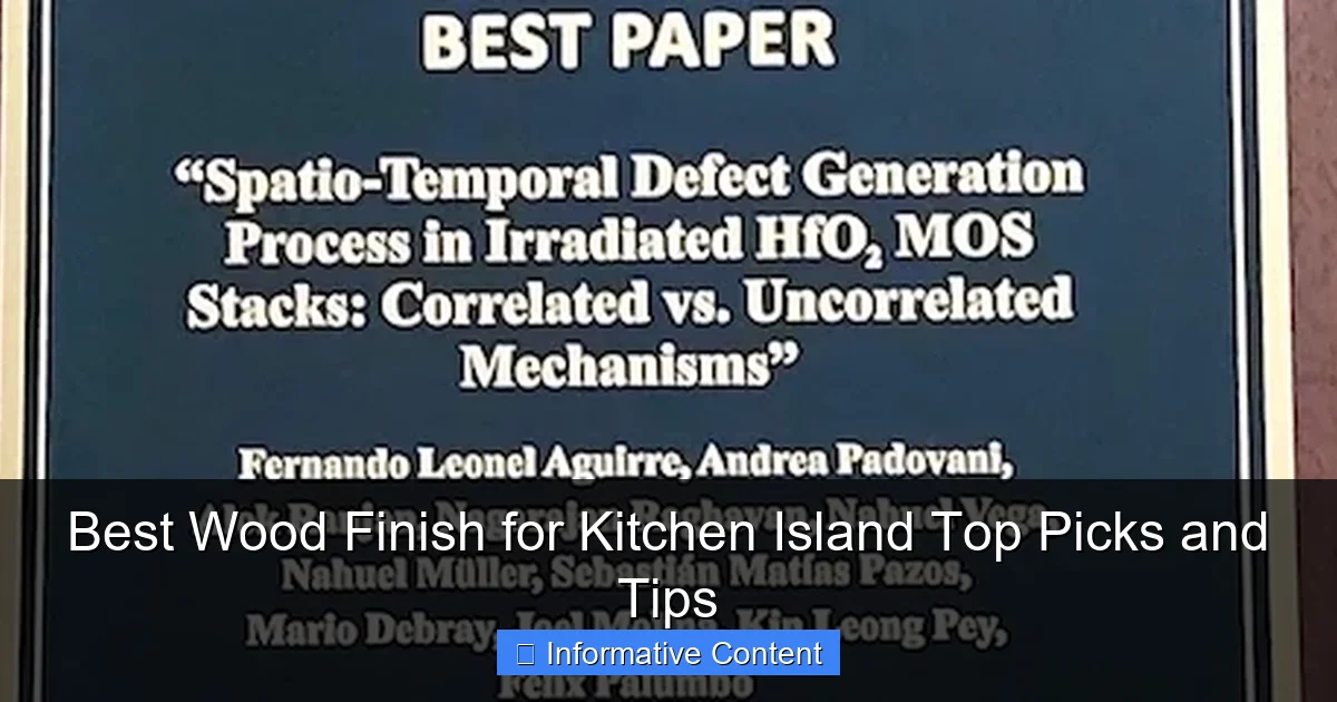 Best Wood Finish for Kitchen Island Top Picks and Tips