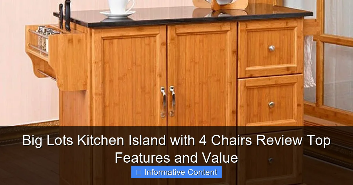 Big Lots Kitchen Island with 4 Chairs Review Top Features and Value