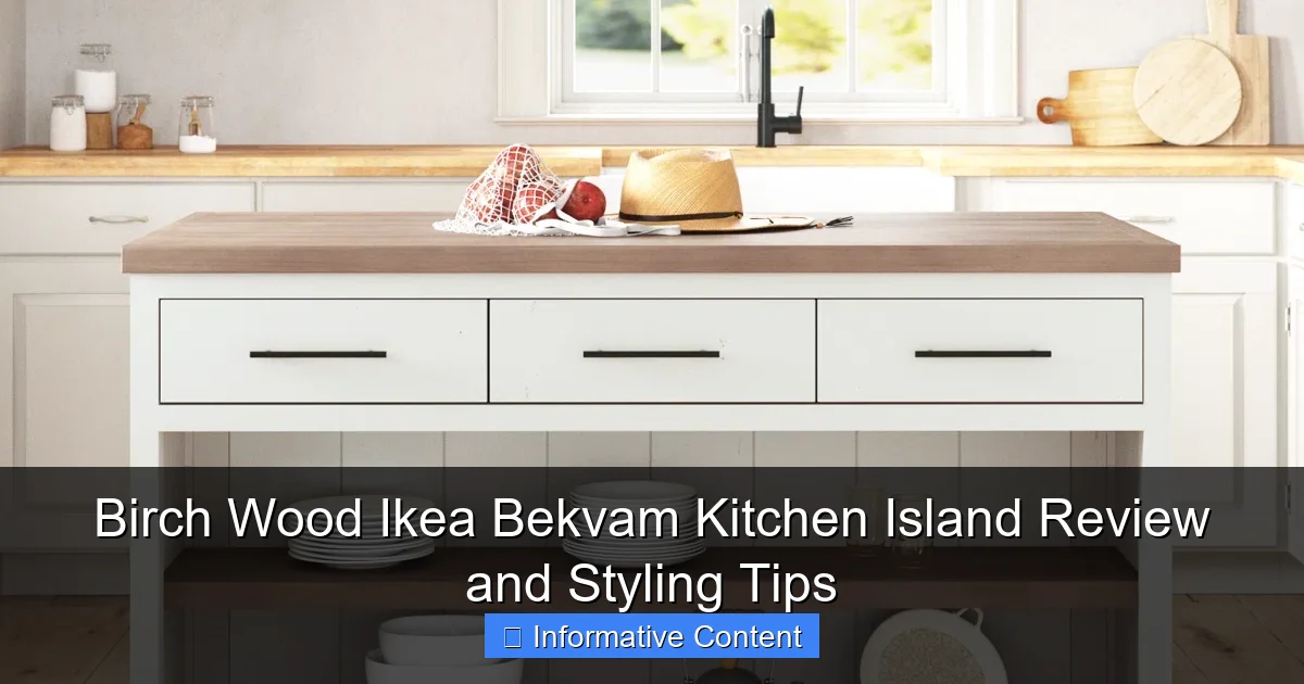Birch Wood Ikea Bekvam Kitchen Island Review and Styling Tips