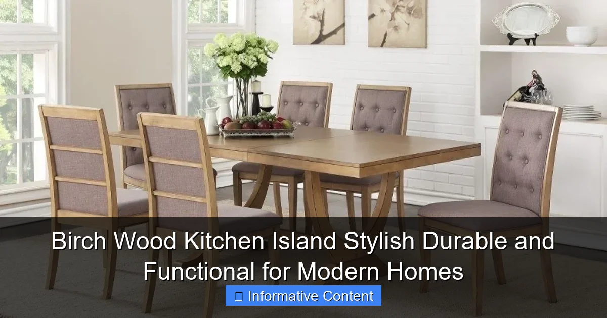 Birch Wood Kitchen Island Stylish Durable and Functional for Modern Homes
