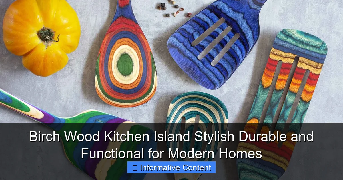 Birch Wood Kitchen Island Stylish Durable and Functional for Modern Homes