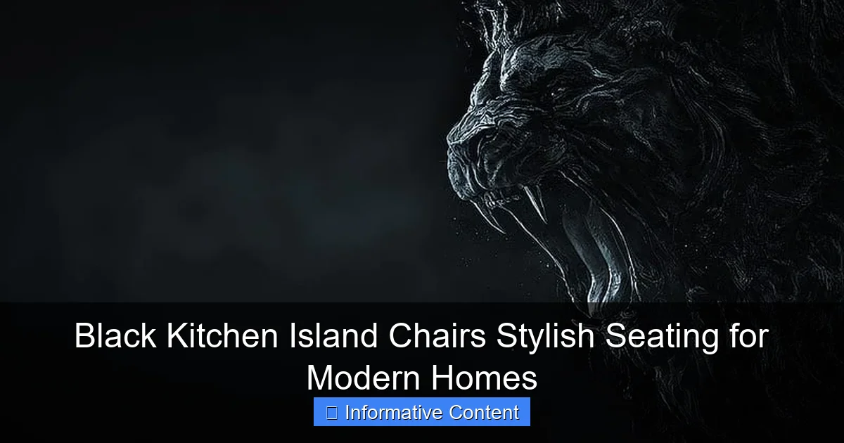 Black Kitchen Island Chairs Stylish Seating for Modern Homes