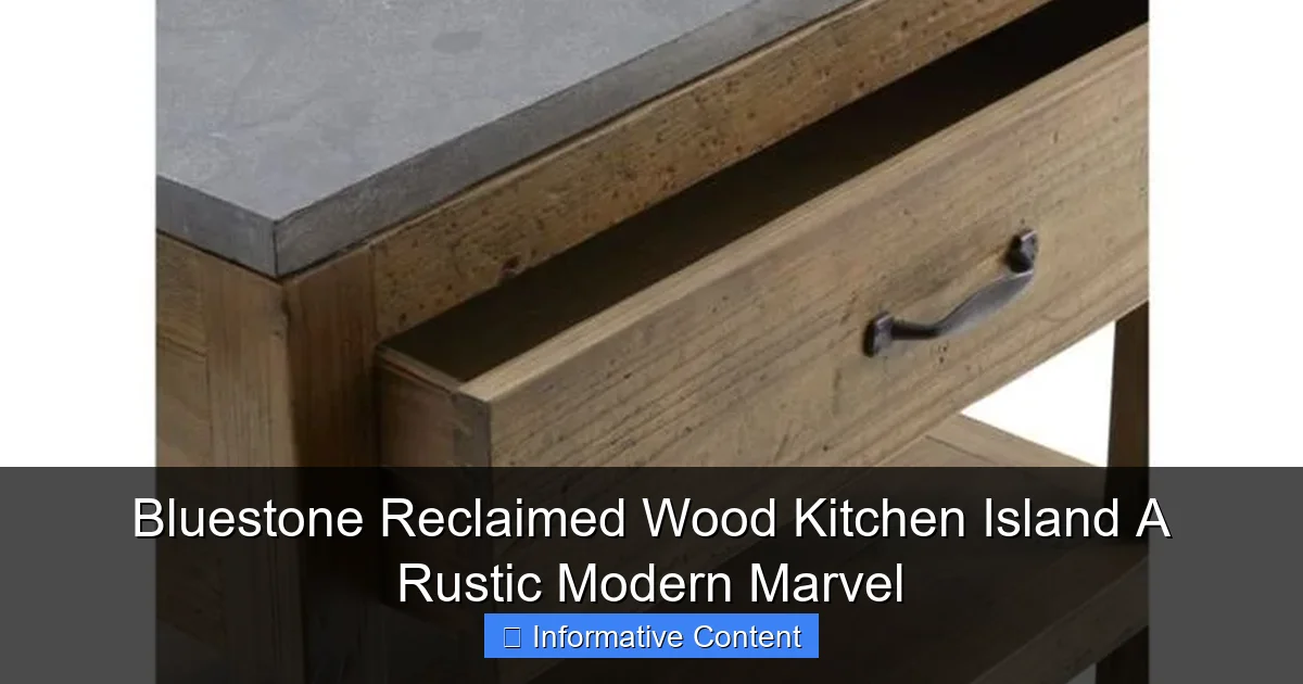 Bluestone Reclaimed Wood Kitchen Island A Rustic Modern Marvel