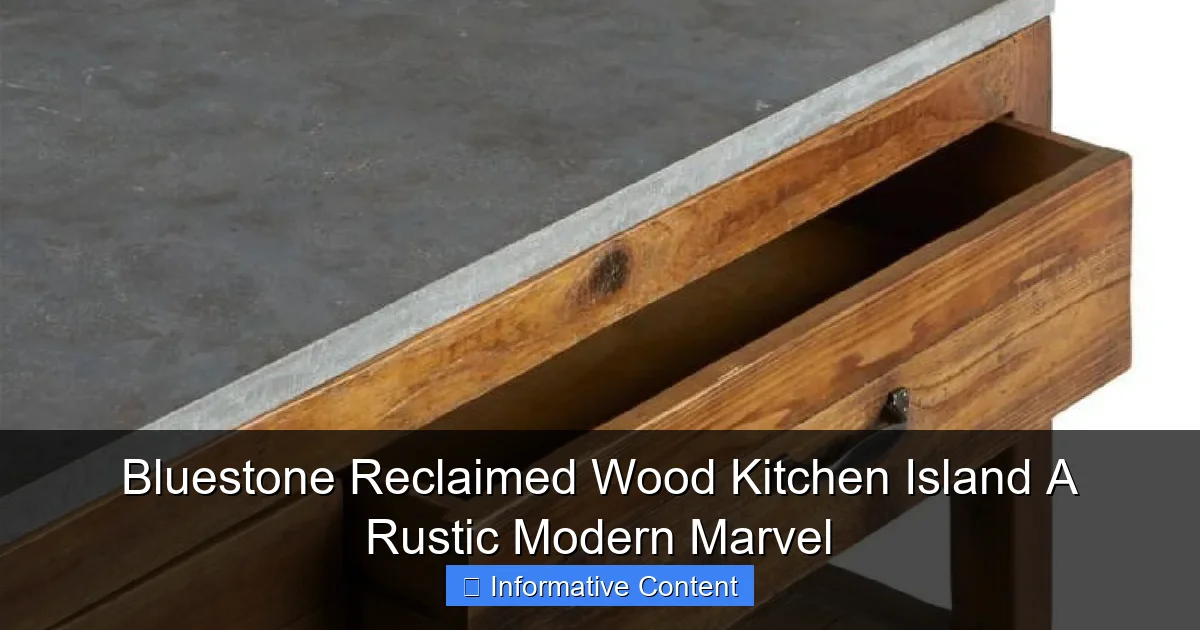 Bluestone Reclaimed Wood Kitchen Island A Rustic Modern Marvel
