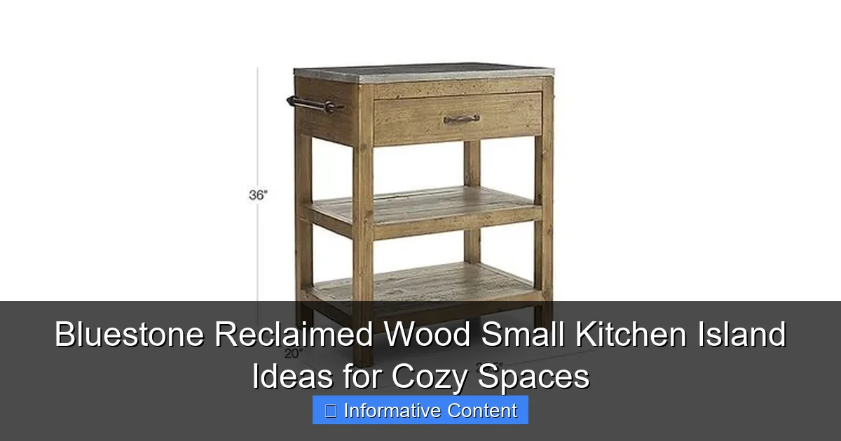 Bluestone Reclaimed Wood Small Kitchen Island Ideas for Cozy Spaces