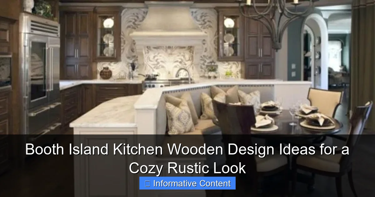 Booth Island Kitchen Wooden Design Ideas for a Cozy Rustic Look