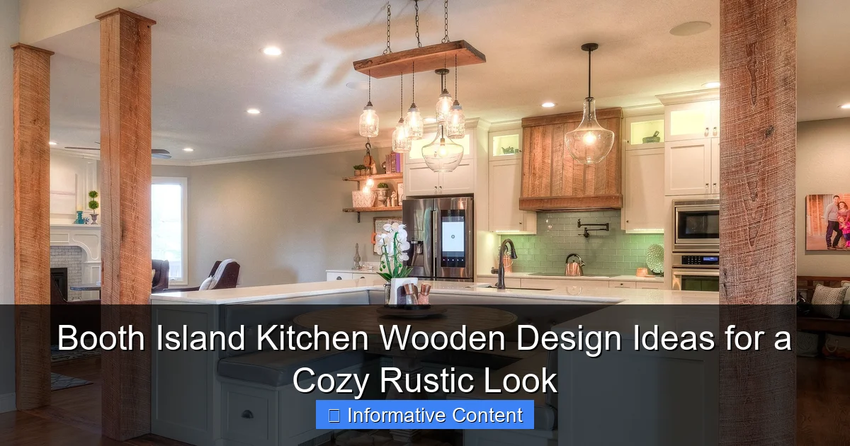Booth Island Kitchen Wooden Design Ideas for a Cozy Rustic Look