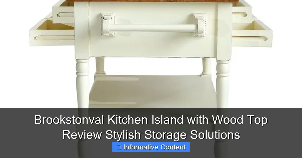 Brookstonval Kitchen Island with Wood Top Review Stylish Storage Solutions