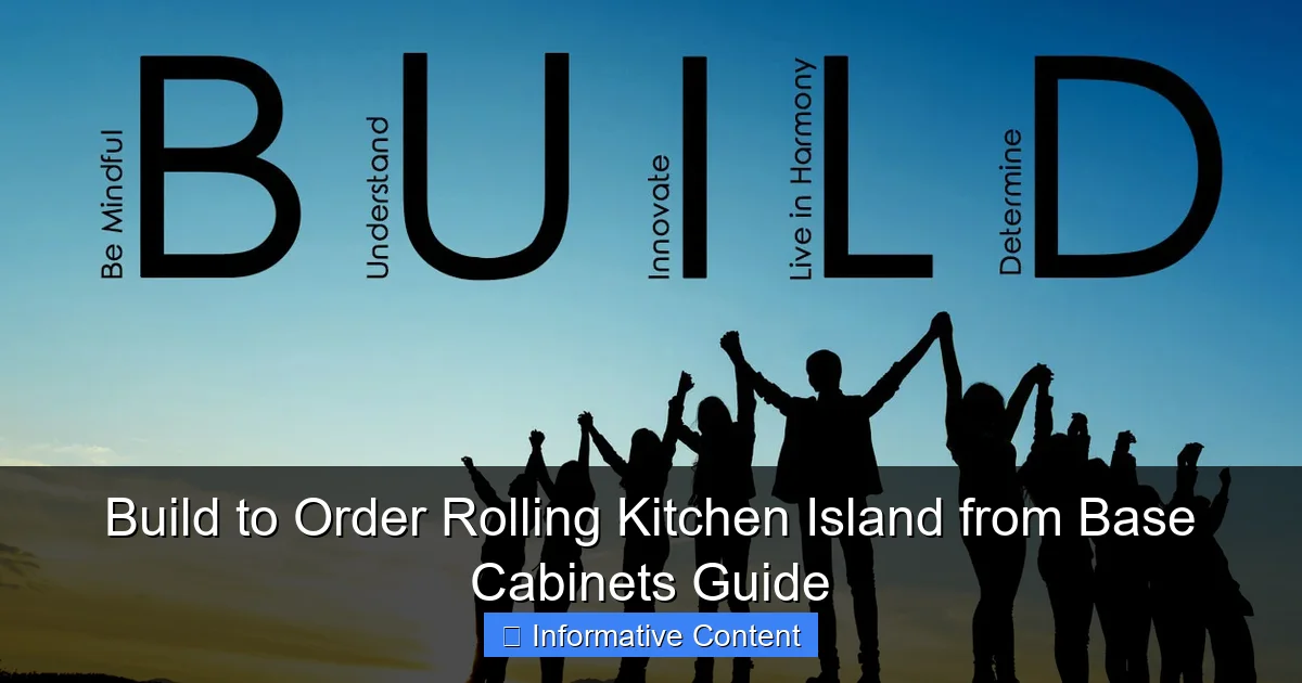 Build to Order Rolling Kitchen Island from Base Cabinets Guide