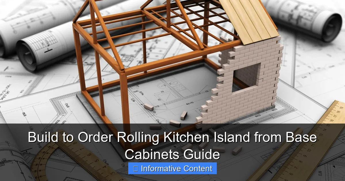 Build to Order Rolling Kitchen Island from Base Cabinets Guide