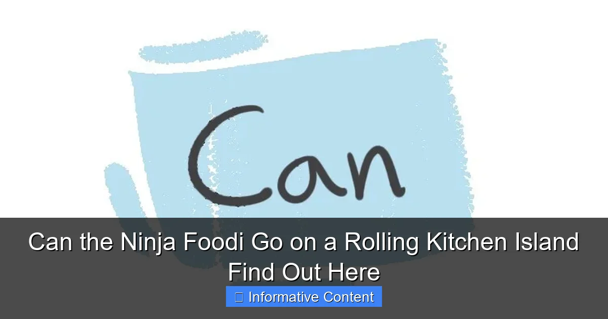 Can the Ninja Foodi Go on a Rolling Kitchen Island Find Out Here