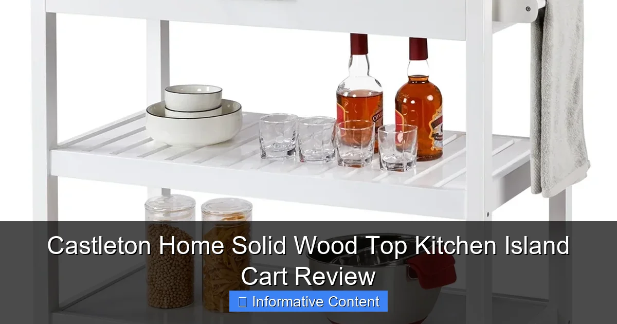 Castleton Home Solid Wood Top Kitchen Island Cart Review