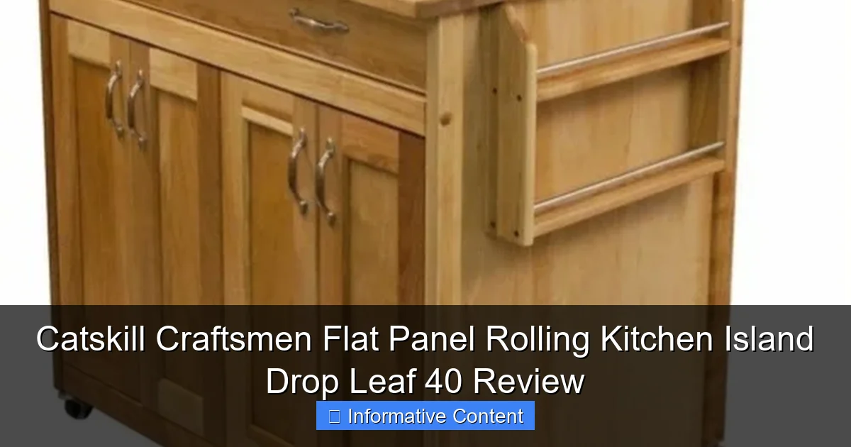 Catskill Craftsmen Flat Panel Rolling Kitchen Island Drop Leaf 40 Review