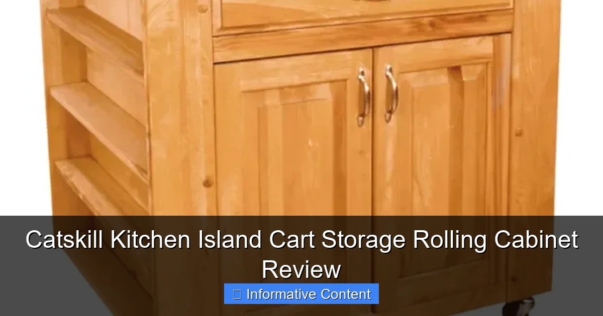 Catskill Kitchen Island Cart Storage Rolling Cabinet Review