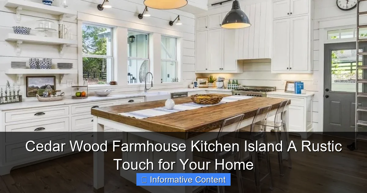 Cedar Wood Farmhouse Kitchen Island A Rustic Touch for Your Home