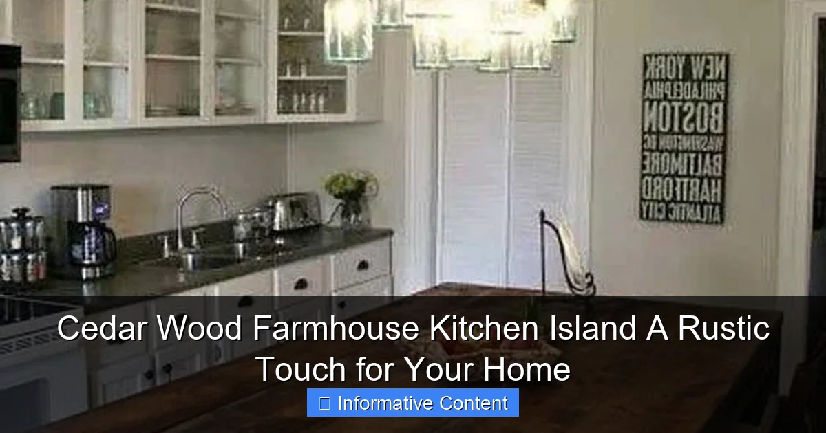 Cedar Wood Farmhouse Kitchen Island A Rustic Touch for Your Home