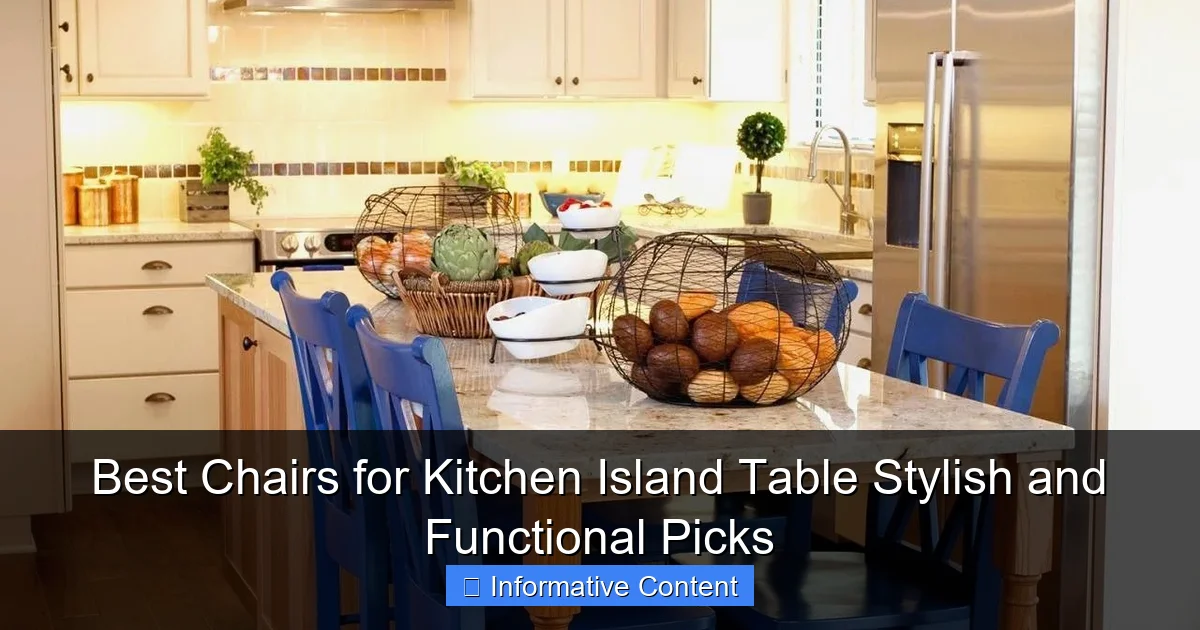 Best Chairs for Kitchen Island Table Stylish and Functional Picks