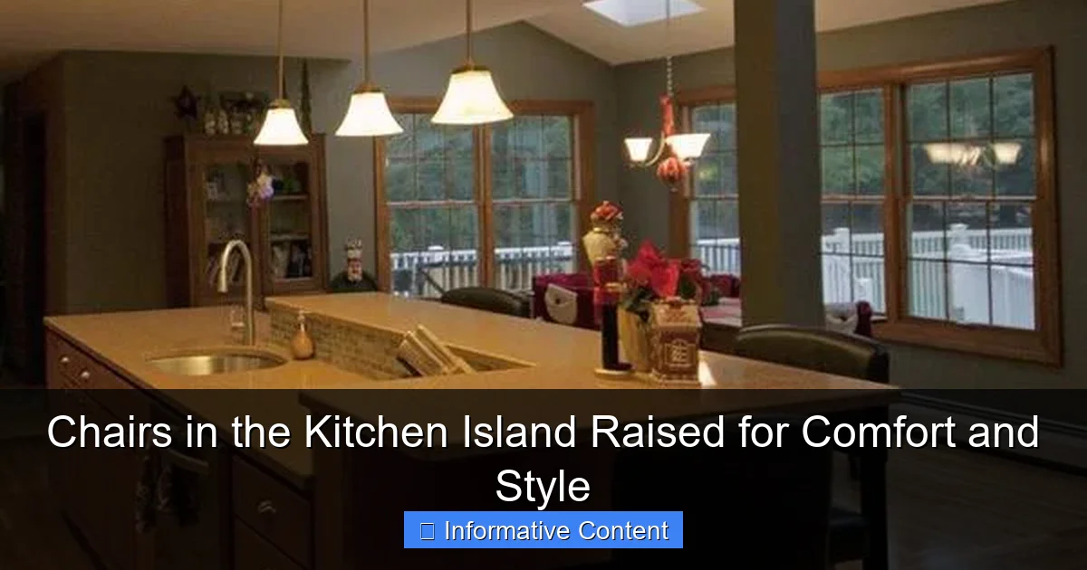 Chairs in the Kitchen Island Raised for Comfort and Style