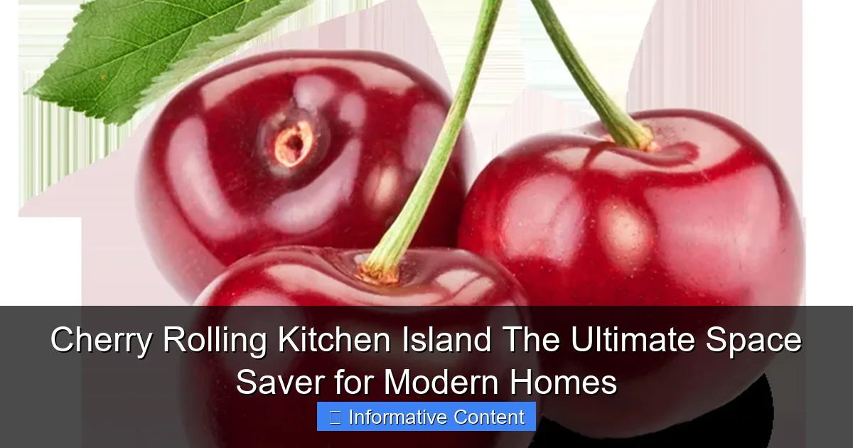 Cherry Rolling Kitchen Island The Ultimate Space Saver for Modern Homes