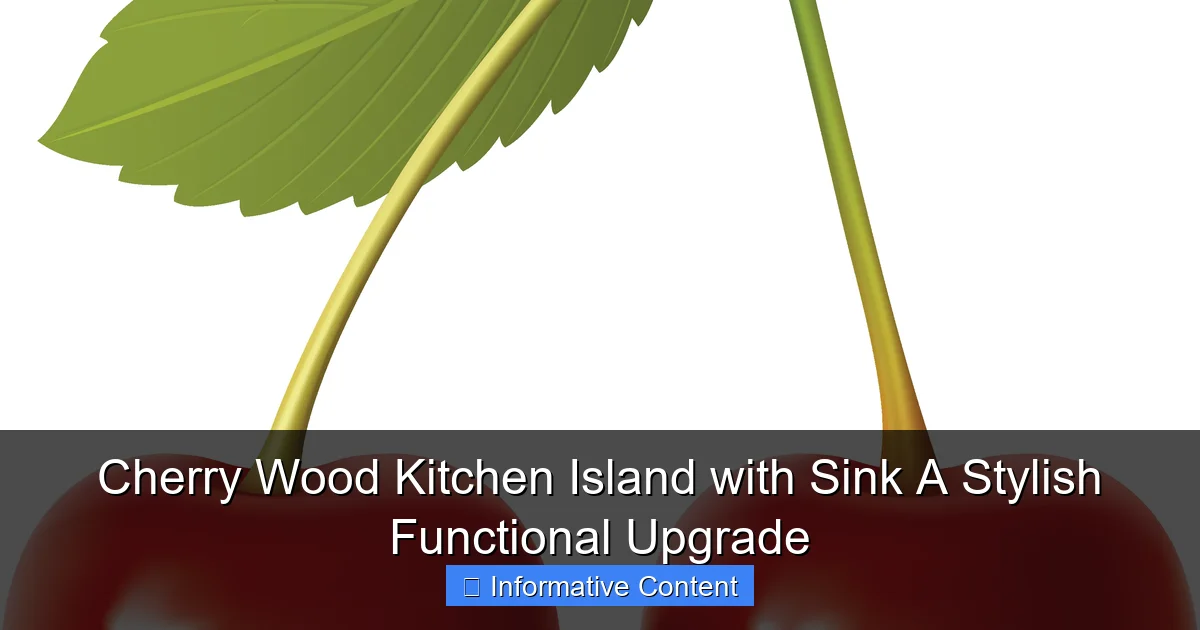 Cherry Wood Kitchen Island with Sink A Stylish Functional Upgrade