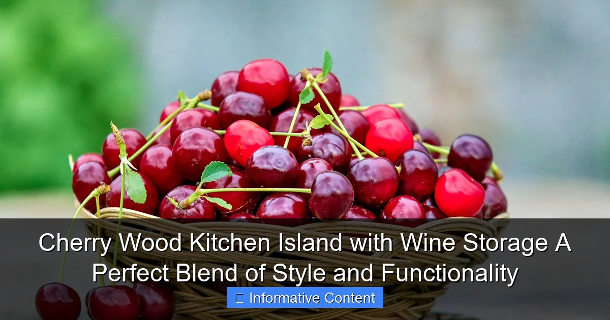 Cherry Wood Kitchen Island with Wine Storage A Perfect Blend of Style and Functionality