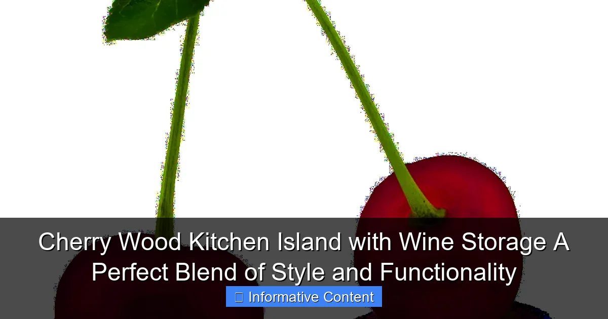 Cherry Wood Kitchen Island with Wine Storage A Perfect Blend of Style and Functionality