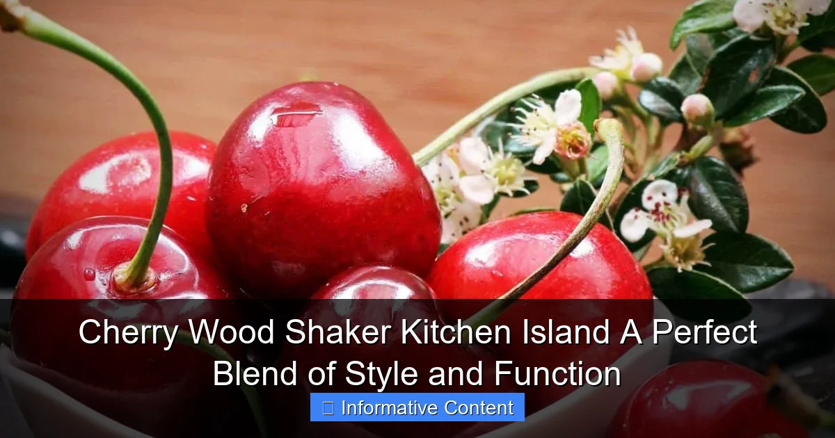 Cherry Wood Shaker Kitchen Island A Perfect Blend of Style and Function
