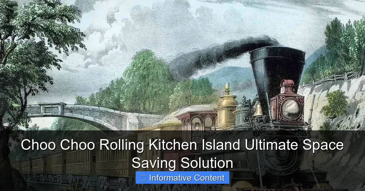 Choo Choo Rolling Kitchen Island Ultimate Space Saving Solution
