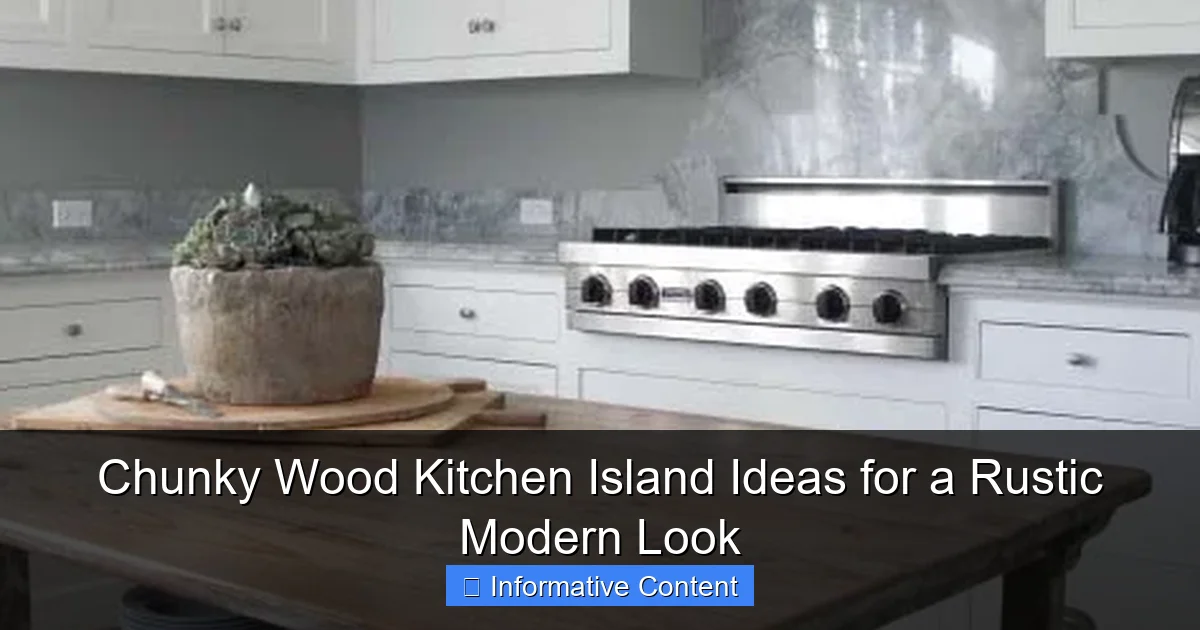 Chunky Wood Kitchen Island Ideas for a Rustic Modern Look