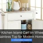Classy Kitchen Island Cart on Wheels with Stainless Top for Modern Homes
