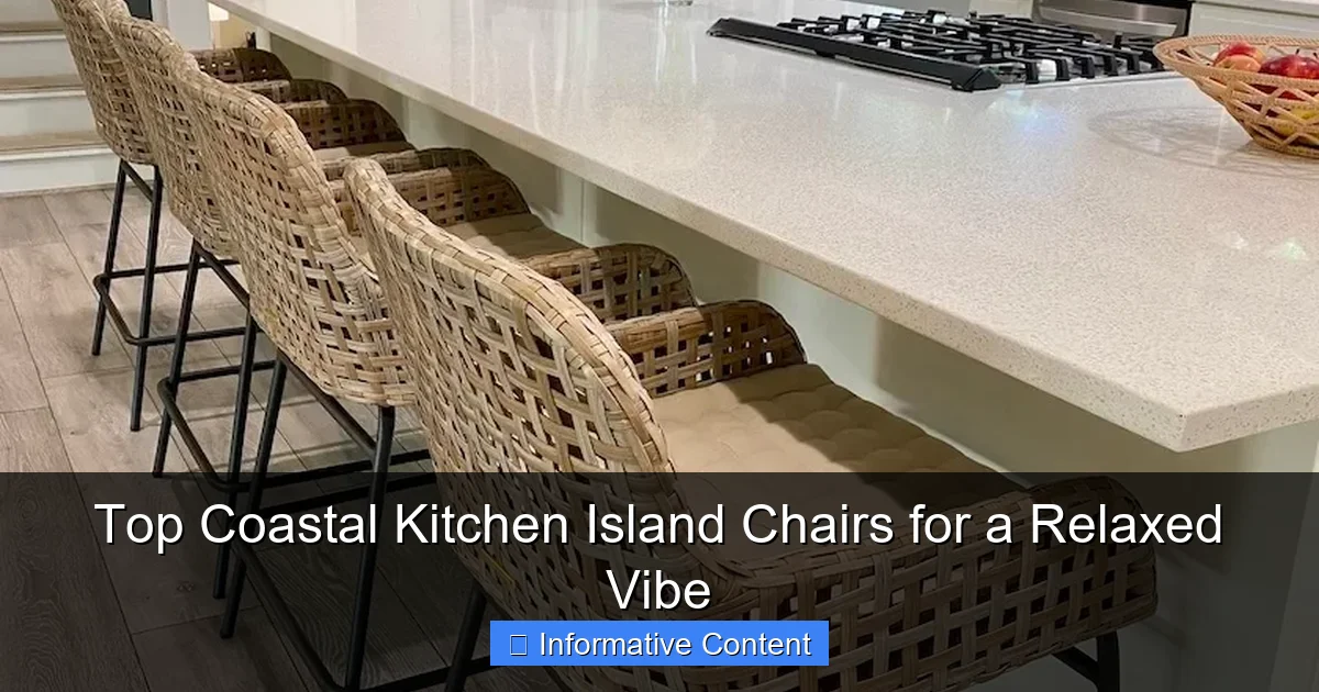 Top Coastal Kitchen Island Chairs for a Relaxed Vibe