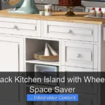 Coaster Black Kitchen Island with Wheels Ultimate Space Saver