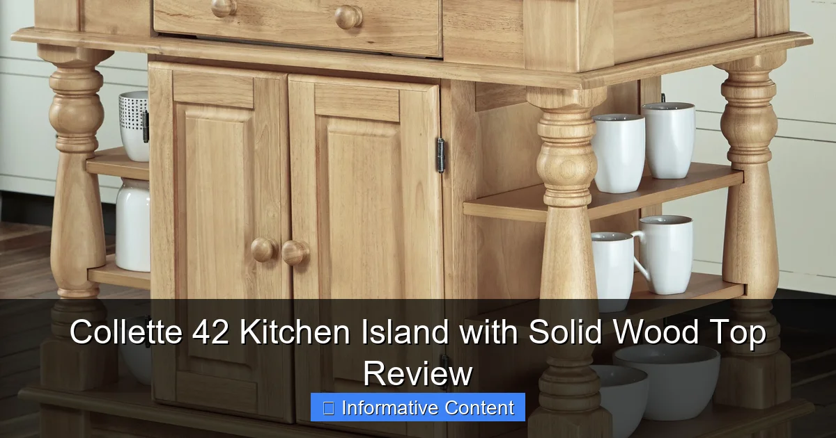Collette 42 Kitchen Island with Solid Wood Top Review