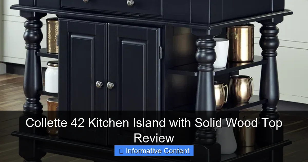 Collette 42 Kitchen Island with Solid Wood Top Review