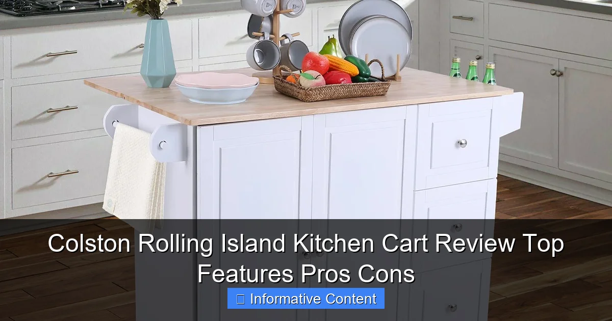 Colston Rolling Island Kitchen Cart Review Top Features Pros Cons