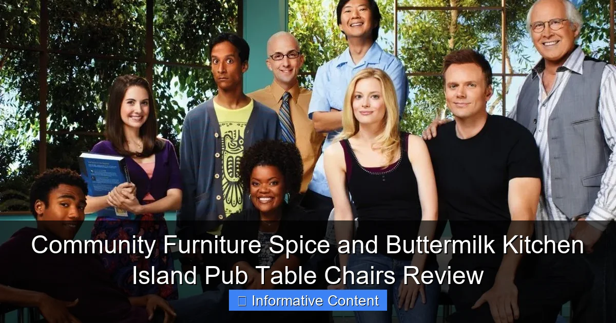 Community Furniture Spice and Buttermilk Kitchen Island Pub Table Chairs Review