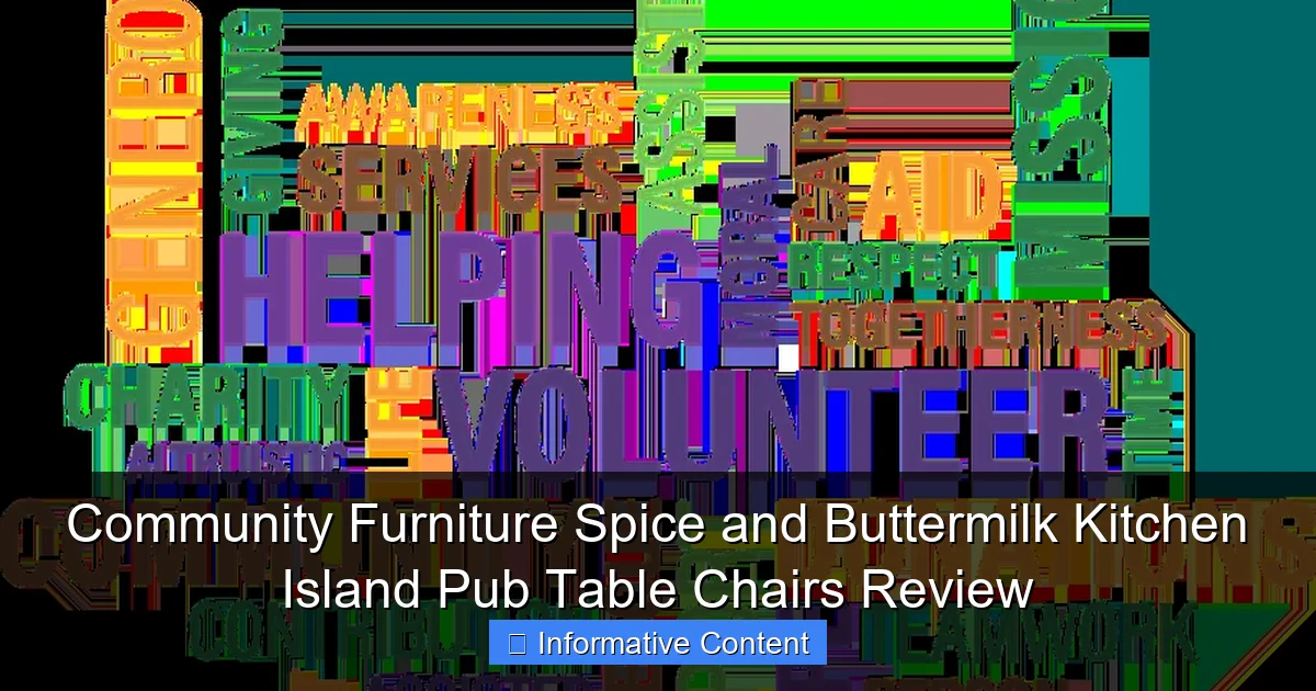 Community Furniture Spice and Buttermilk Kitchen Island Pub Table Chairs Review