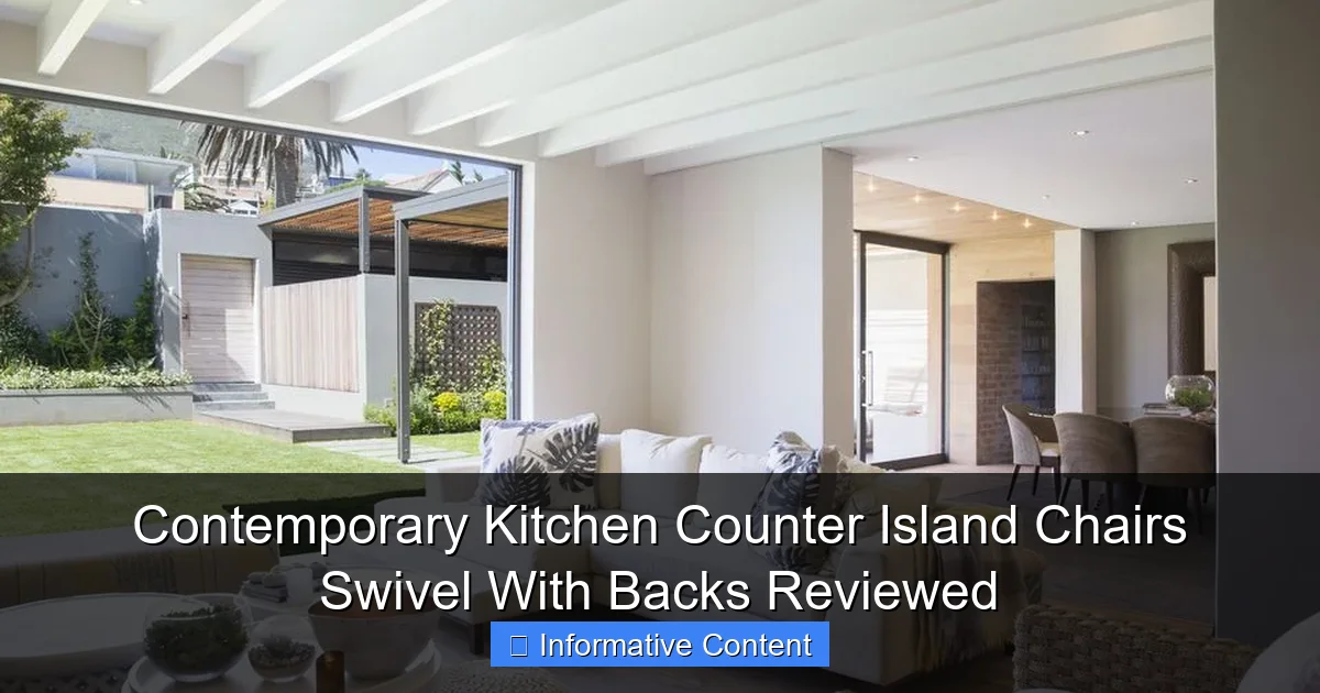 Contemporary Kitchen Counter Island Chairs Swivel With Backs Reviewed