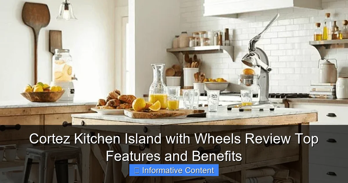 Cortez Kitchen Island with Wheels Review Top Features and Benefits