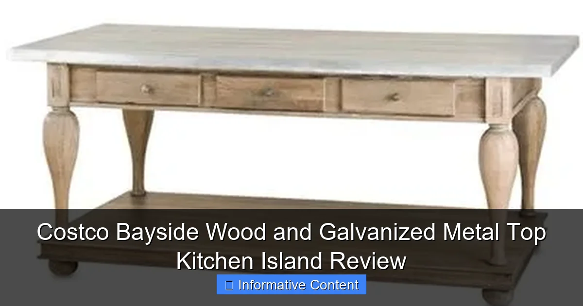 Costco Bayside Wood and Galvanized Metal Top Kitchen Island Review