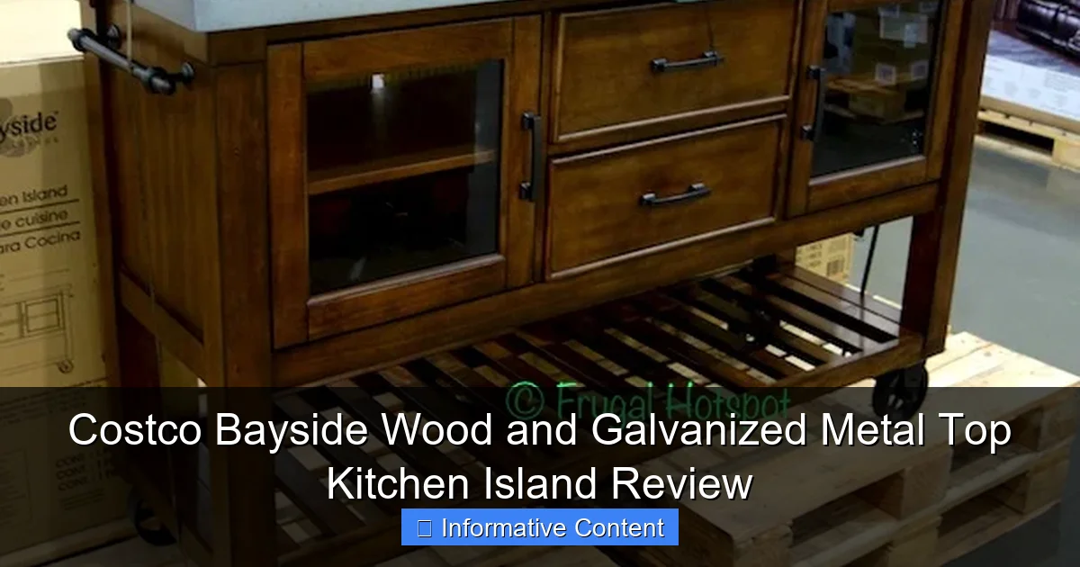 Costco Bayside Wood and Galvanized Metal Top Kitchen Island Review