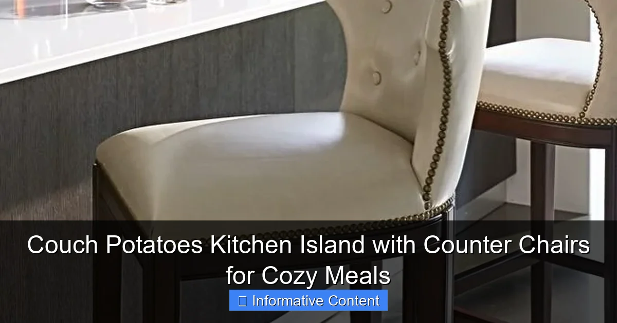 Couch Potatoes Kitchen Island with Counter Chairs for Cozy Meals