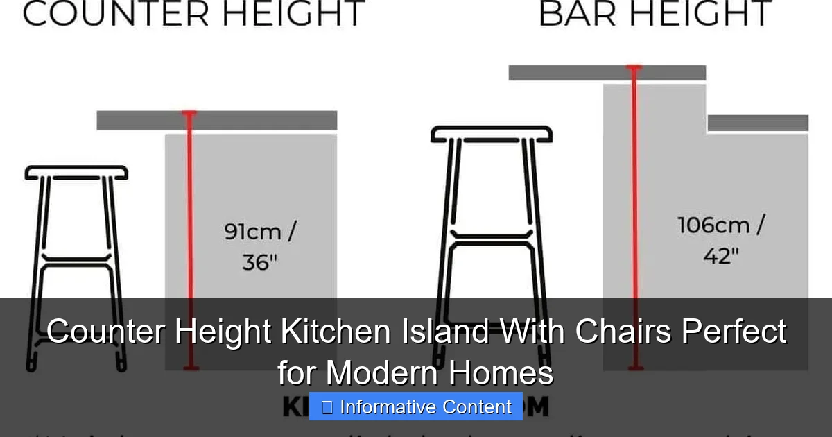 Counter Height Kitchen Island With Chairs Perfect for Modern Homes
