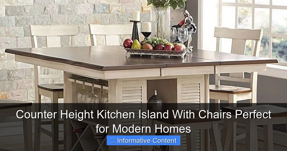 Counter Height Kitchen Island With Chairs Perfect for Modern Homes