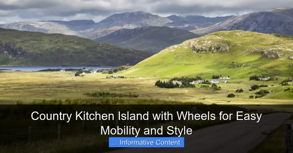Country Kitchen Island with Wheels for Easy Mobility and Style