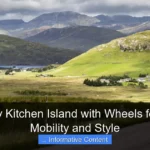 Country Kitchen Island with Wheels for Easy Mobility and Style